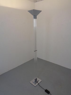 Floor Lamp in Chrome & Acrylic Glass from Vereinigte Werkstätten, Germany, 1970s-RDW-2028107