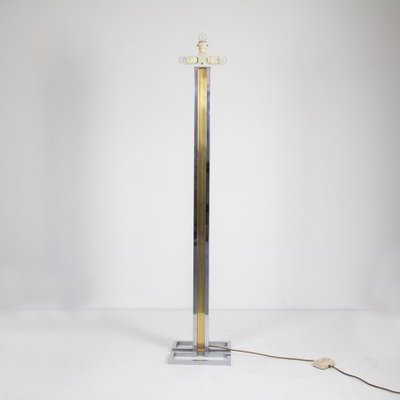 Floor Lamp in Chromed Steel and Polished Brass-SXX-1077243