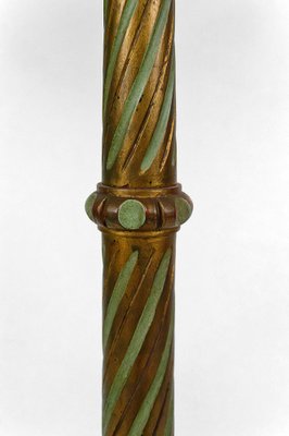 Floor Lamp in Gilded Carved Wood and Pearly Glass, 1890s-XNH-1804658