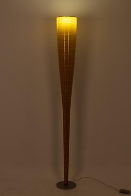 Floor Lamp In Gilt and White Polycarbonate, 20th-Century-CEJ-802426