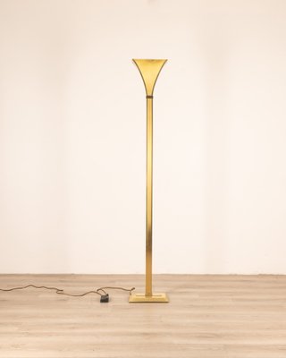 Floor Lamp in Gilt Brass from Relux Milan, 1980s-IUC-1811090