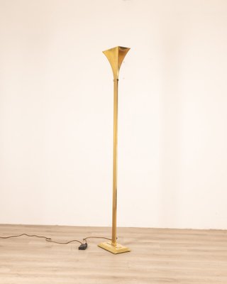 Floor Lamp in Gilt Brass from Relux Milan, 1980s-IUC-1811090