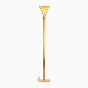 Floor Lamp in Gilt Brass from Relux Milan, 1980s-IUC-1811090