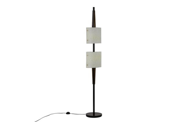 Floor Lamp in Granite Resin and Wood, 1950s-CEJ-703774