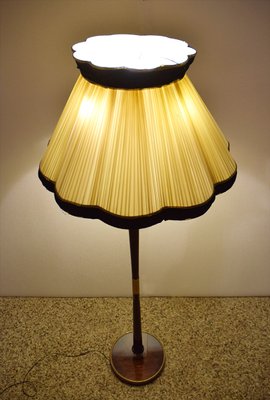 Floor Lamp in Mahogany & Brass, 1950s-HS-1389734