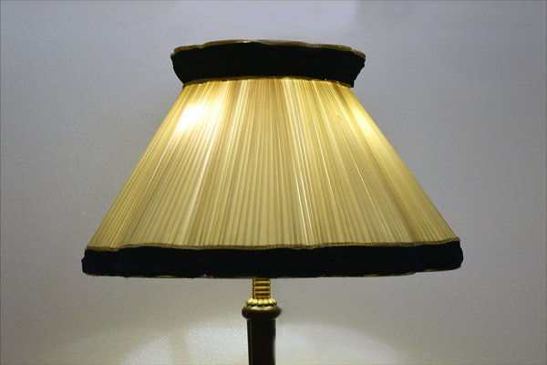 Floor Lamp in Mahogany & Brass, 1950s-HS-1389734