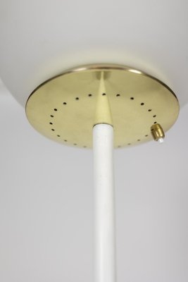 Floor Lamp in Opaline Glass, Lacquered Metal and Gilt Brass, 1950s-CEJ-1792699