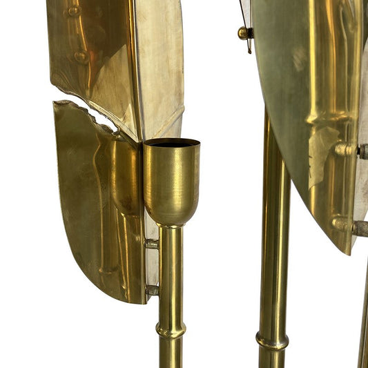 Floor Lamp in Polished Brass, 1980s