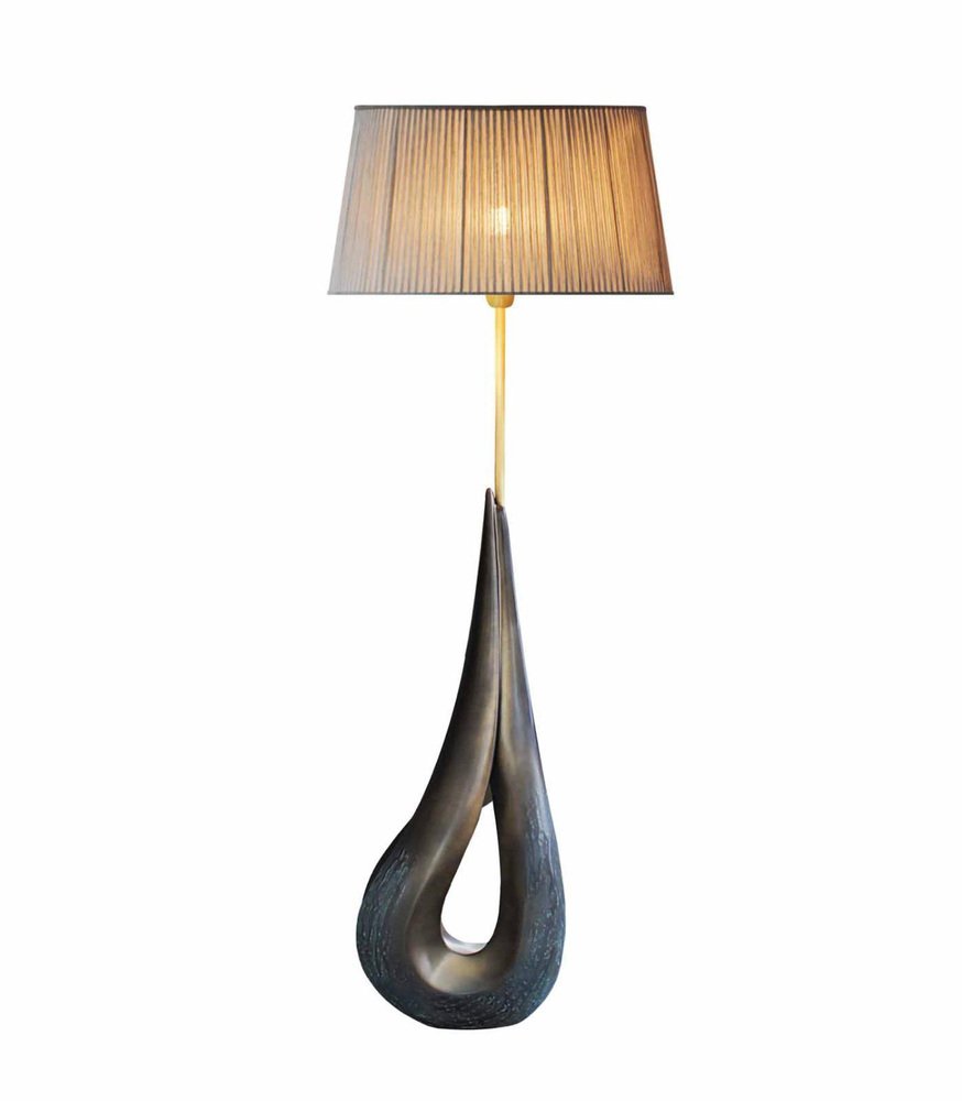 Floor Lamp in Resin and in Brass Color