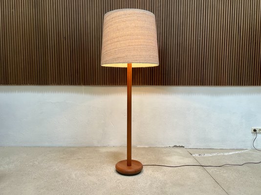 Floor Lamp in Solid Teak with integrated Uplight from Domus, 1960s-JP-1368497