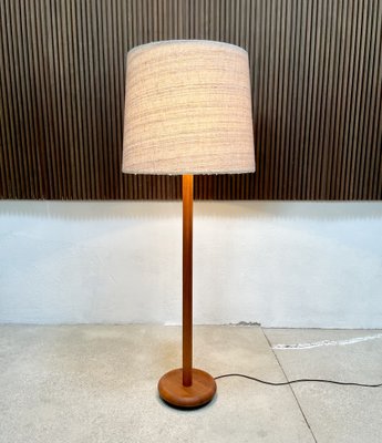 Floor Lamp in Solid Teak with integrated Uplight from Domus, 1960s-JP-1368497