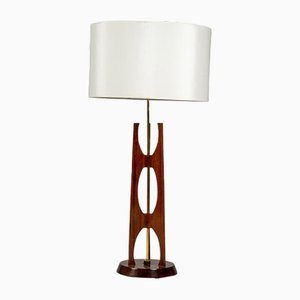 Floor Lamp in Teak and Brass, 1960s-CEJ-1702354