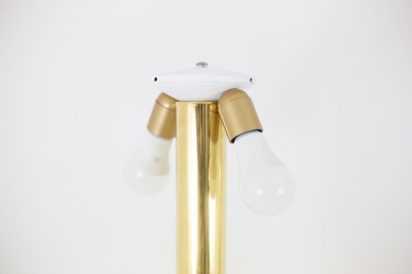 Floor Lamp in Wood and Gilt Brass, 1970s-CEJ-673408