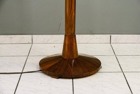 Floor Lamp in Wood with Fabric Shade, Vienna, 1950s-SPD-1723146