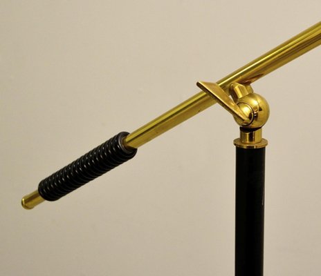 Floor Lamp Marble Base and a Brass Arm from Stilnovo, 1950s-FGA-922592