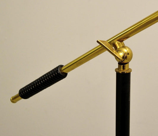 Floor Lamp Marble Base and a Brass Arm from Stilnovo, 1950s