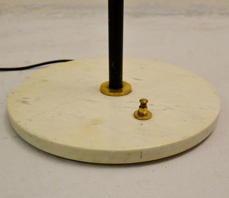 Floor Lamp Marble Base and a Brass Arm from Stilnovo, 1950s-FGA-922592