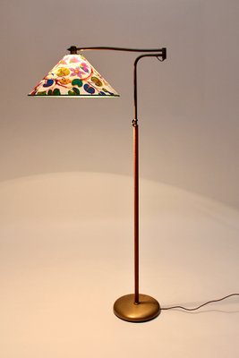 Floor Lamp & Vienna Shade with Josef Frank Fabric by J.T.kalmar Neolift, 1946-NB-1337953