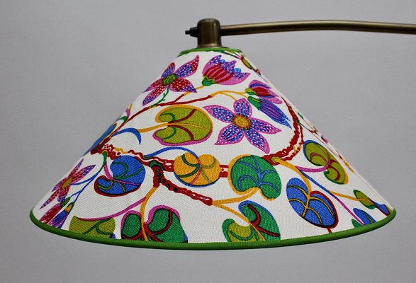 Floor Lamp & Vienna Shade with Josef Frank Fabric by J.T.kalmar Neolift, 1946-NB-1337953