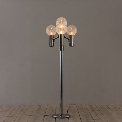 Floor Lamp with 4 Murano Glass Shades by Gaetano Sciolari for Sciolari, 1970s-UE-890380