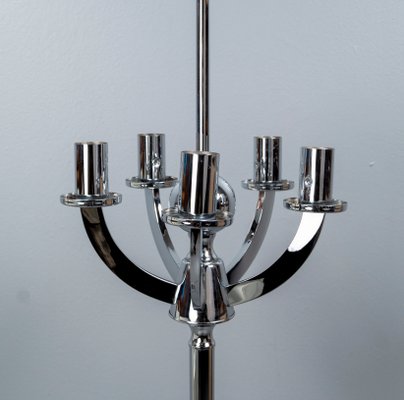 Floor Lamp With 5 Flame Chrome Arms, Germany, 1970s-VLO-1225694