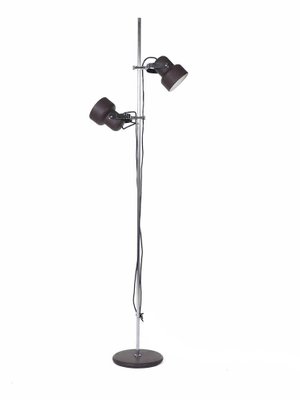 Floor Lamp With Brown Adjustable Shades, 1970s-PX-1249350