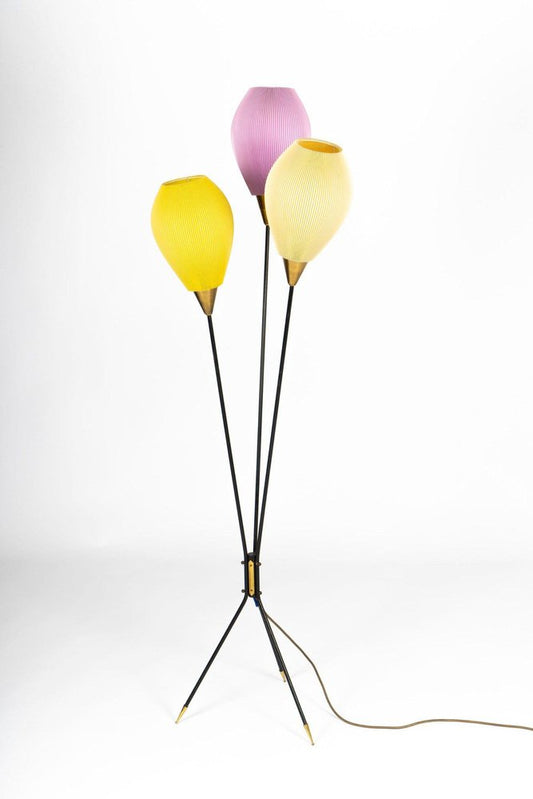 Floor Lamp with Different Color Umbrellas