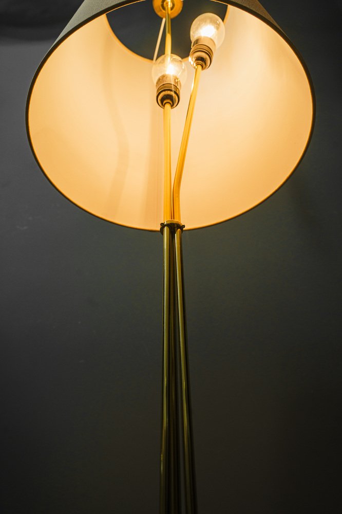 Floor Lamp with Fabric Shade from Rupert Nikoll, Vienna, 1960s