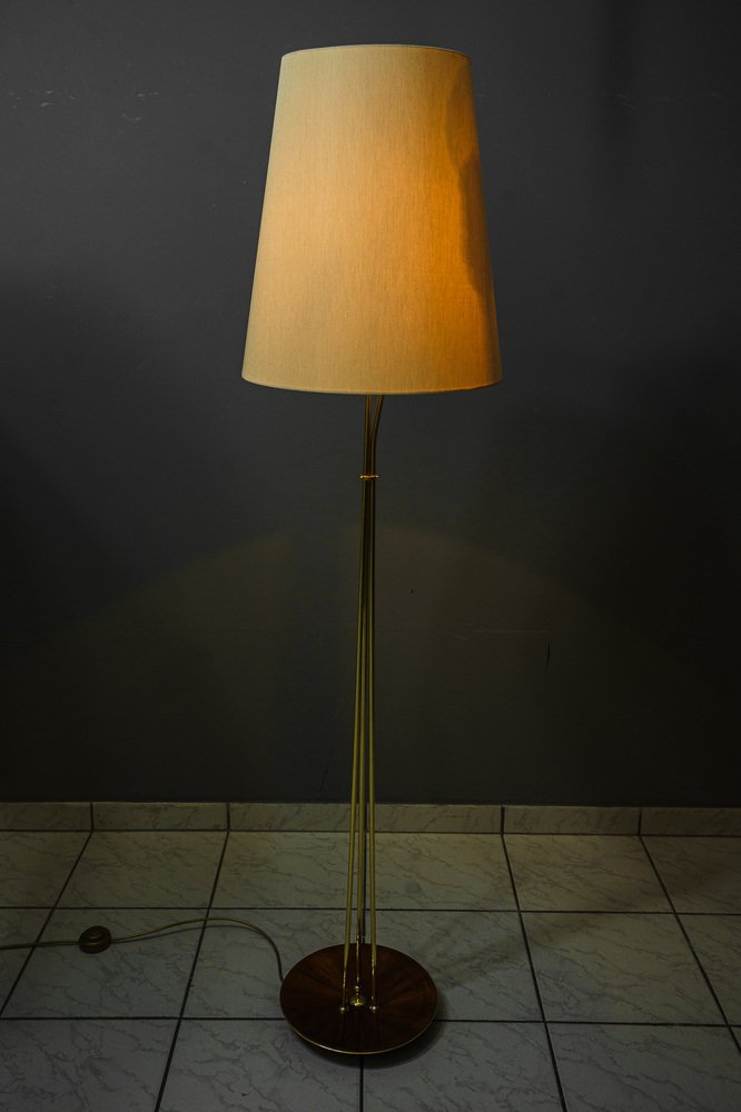 Floor Lamp with Fabric Shade from Rupert Nikoll, Vienna, 1960s