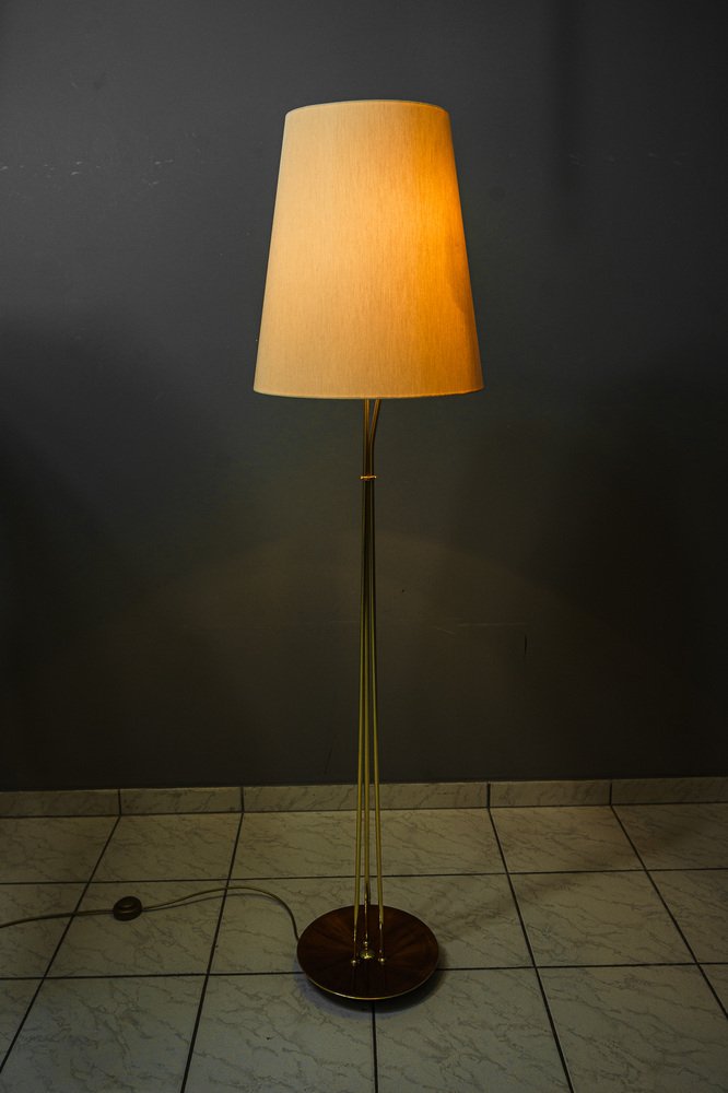 Floor Lamp with Fabric Shade from Rupert Nikoll, Vienna, 1960s