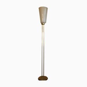 Floor Lamp with Glass Shade, 1970s-WQQ-685137