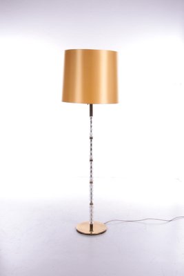 Floor Lamp With Glass Tubes & Brass Details, 1960s-EZZ-1192250