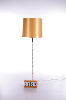 Floor Lamp With Glass Tubes & Brass Details, 1960s-EZZ-1192250