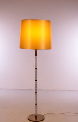 Floor Lamp With Glass Tubes & Brass Details, 1960s-EZZ-1192250