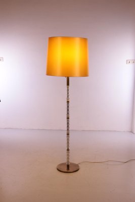 Floor Lamp With Glass Tubes & Brass Details, 1960s-EZZ-1192250