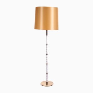 Floor Lamp With Glass Tubes & Brass Details, 1960s-EZZ-1192250