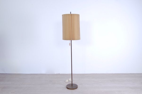 Floor Lamp with Pleated Lampshade, 1950s-XSG-838424