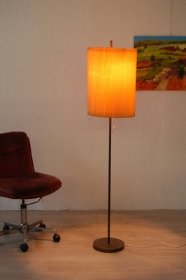 Floor Lamp with Pleated Lampshade, 1950s-XSG-838424