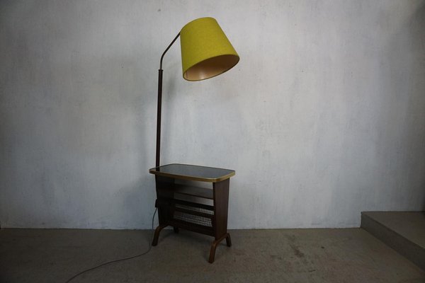 Floor Lamp with Table and Newspaper Holder, 1950s-GPQ-1160716