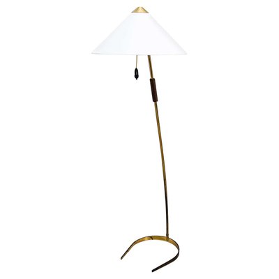 Floor Lamp with Wood Handle by Rupert Nikoll, 1950s-SPD-1131464