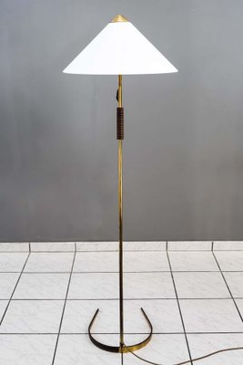 Floor Lamp with Wood Handle by Rupert Nikoll, 1950s-SPD-1131464