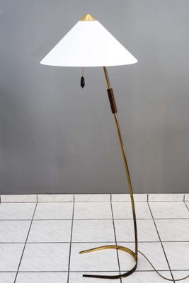 Floor Lamp with Wood Handle by Rupert Nikoll, 1950s-SPD-1131464