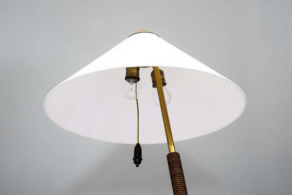 Floor Lamp with Wood Handle by Rupert Nikoll, 1950s-SPD-1131464