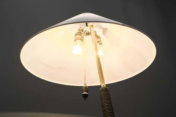 Floor Lamp with Wood Handle by Rupert Nikoll, 1950s-SPD-1131464