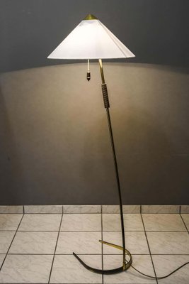 Floor Lamp with Wood Handle by Rupert Nikoll, 1950s-SPD-1131464