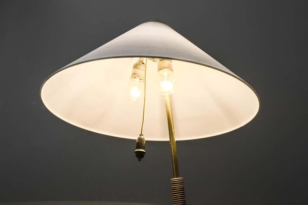 Floor Lamp with Wood Handle by Rupert Nikoll, 1950s-SPD-1131464