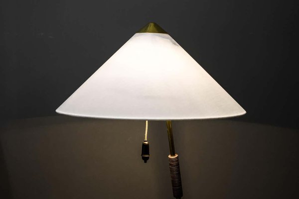 Floor Lamp with Wood Handle by Rupert Nikoll, 1950s-SPD-1131464