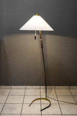 Floor Lamp with Wood Handle by Rupert Nikoll, 1950s-SPD-1131464