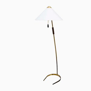 Floor Lamp with Wood Handle by Rupert Nikoll, 1950s-SPD-1131464