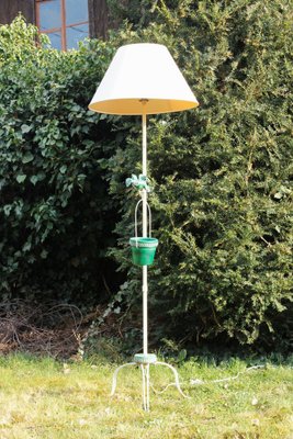 Floor Lamp with Wrought Iron and Ceramic Bird, 1950s-WEQ-1339077